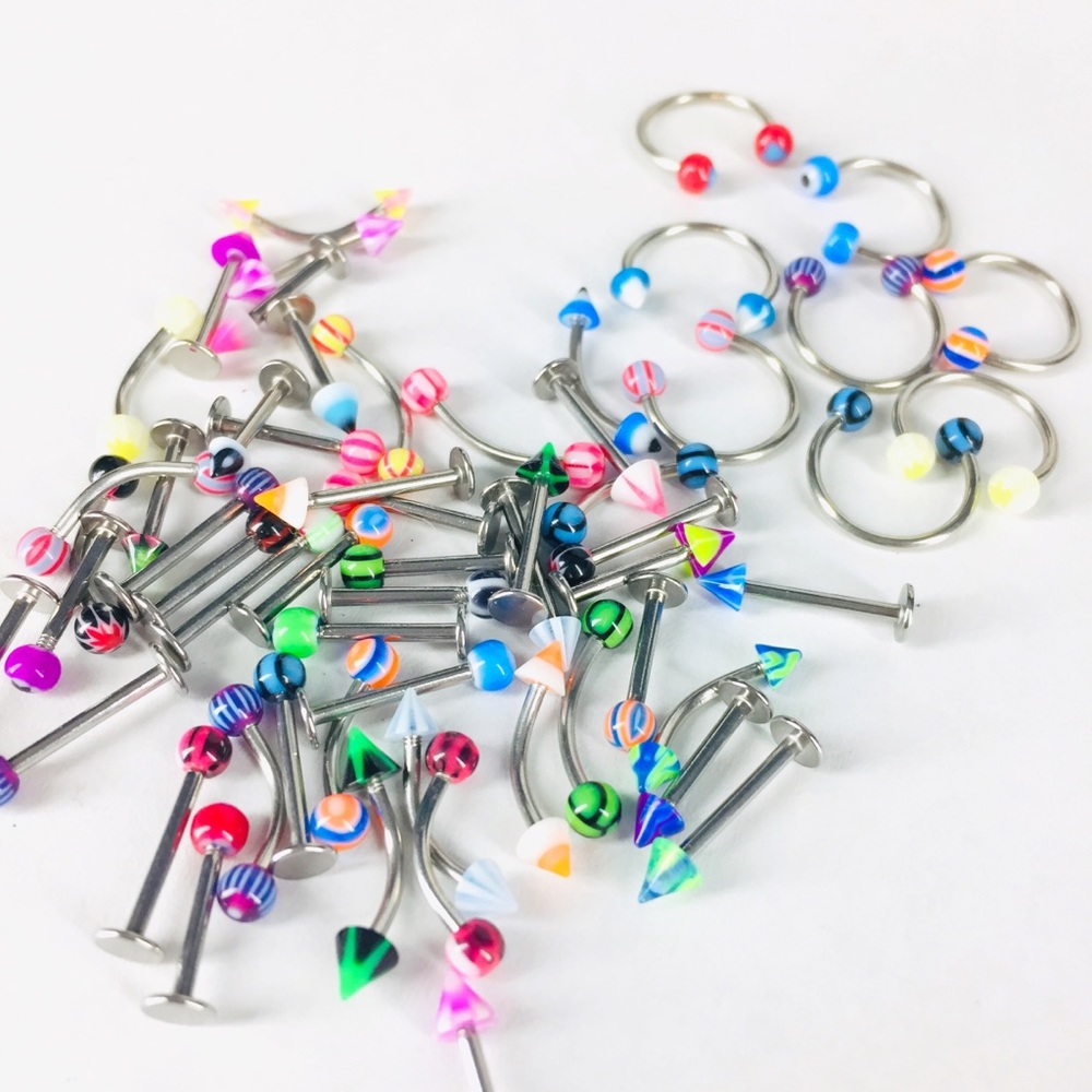 57 Colorful Piercings Eyebrow and Lip Rings
